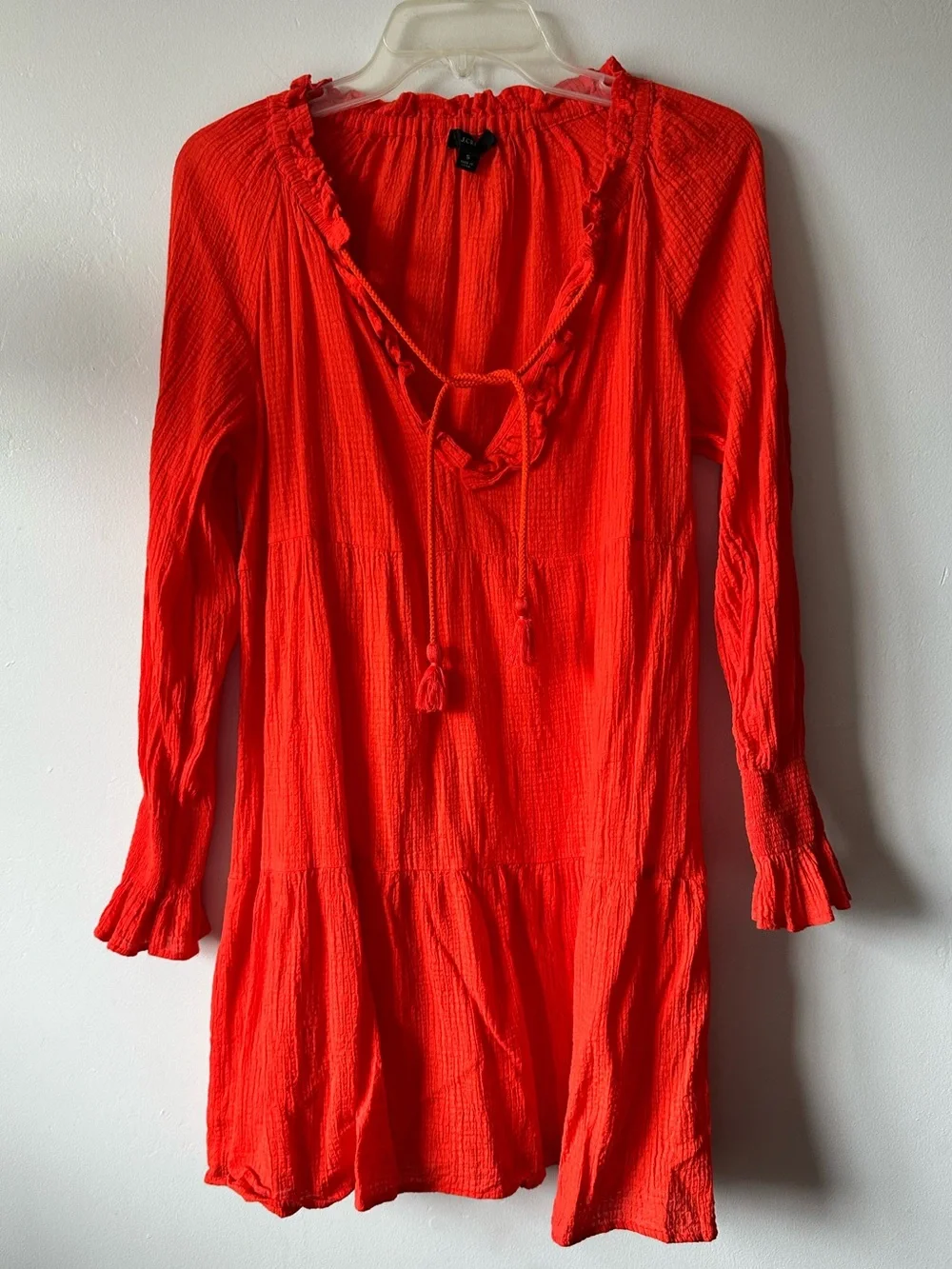 J.Crew Raglan Crinkle Gauze Tunic Mini Dress Small